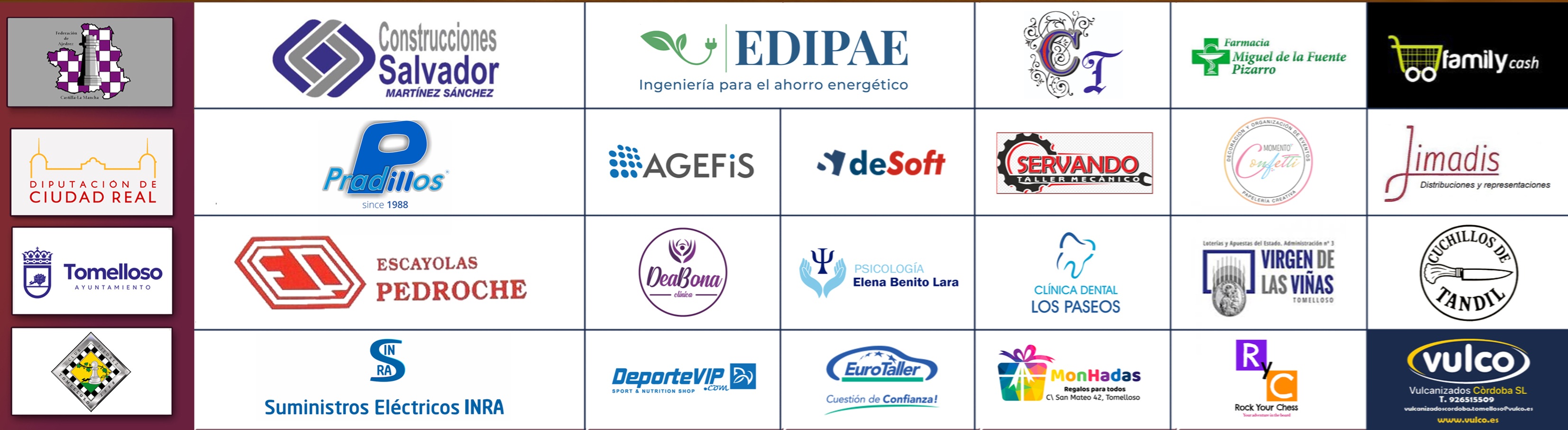 Patrocinadores II Open Ajedrez Tomelloso